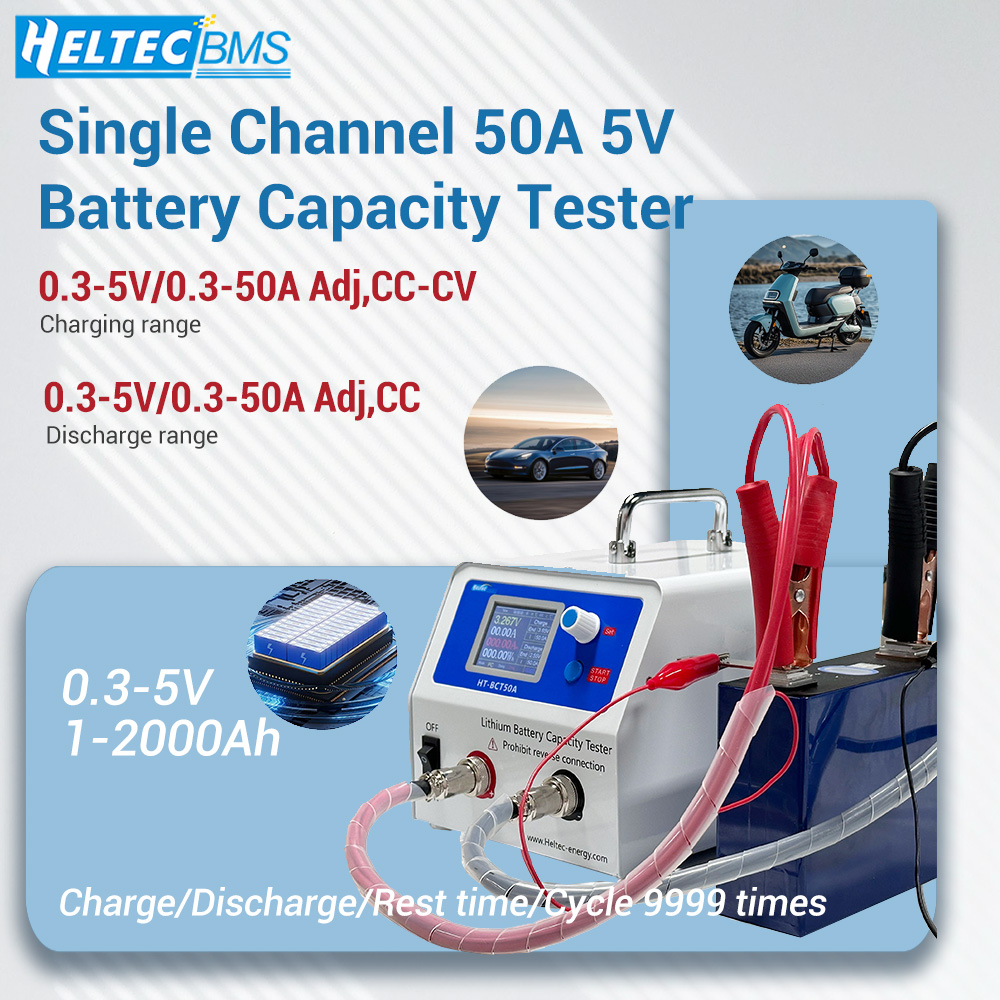 Battery Load Tester - Heltec Energy Tek Kanallı 50A 5V